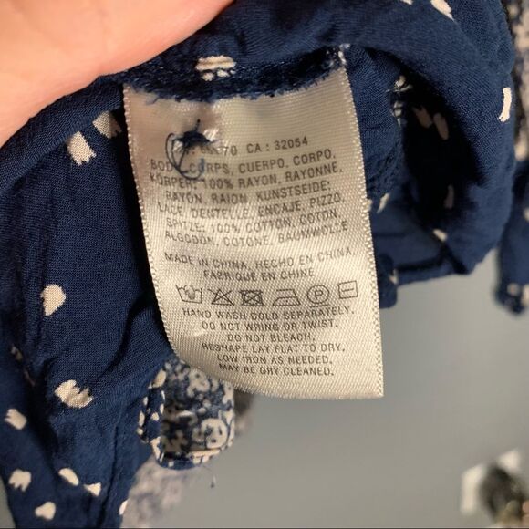 Anthropologie Navy and Cream Blouse - Picture 7 of 10